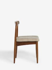 Monza Faux Leather Mink Brown Crosby Dark Wood Leg Dining Chairs Set of 2 - Image 5 of 8