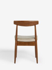 Monza Faux Leather Mink Brown Crosby Dark Wood Leg Dining Chairs Set of 2 - Image 6 of 8