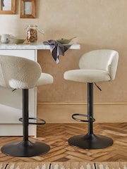 Casual Bouclé Oyster Otis Bar Stool - Image 1 of 8