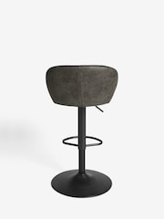 Monza Faux Leather Dark Grey Otis Bar Stool - Image 5 of 8