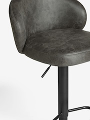 Monza Faux Leather Dark Grey Otis Bar Stool - Image 6 of 8