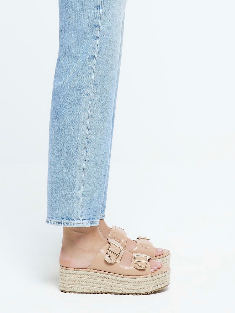 River Island Pink Girls Backless Wedge Espadrille Sandals - Image 5 of 5
