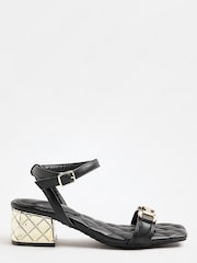 River Island Black Snaffle Block Sandals - Image 1 of 4