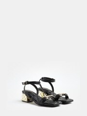 River Island Black Snaffle Block Sandals - Image 2 of 4
