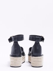 River Island Espadrille Flatform Black Sandals - Image 2 of 4