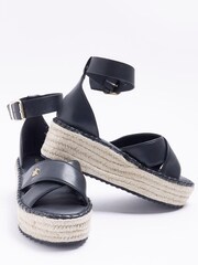 River Island Espadrille Flatform Black Sandals - Image 4 of 4