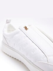 Blanc - Baskets River Island Plimsole en relief - Image 2 de 4
