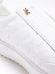 Blanc - Baskets River Island Plimsole en relief - Image 4 de 4