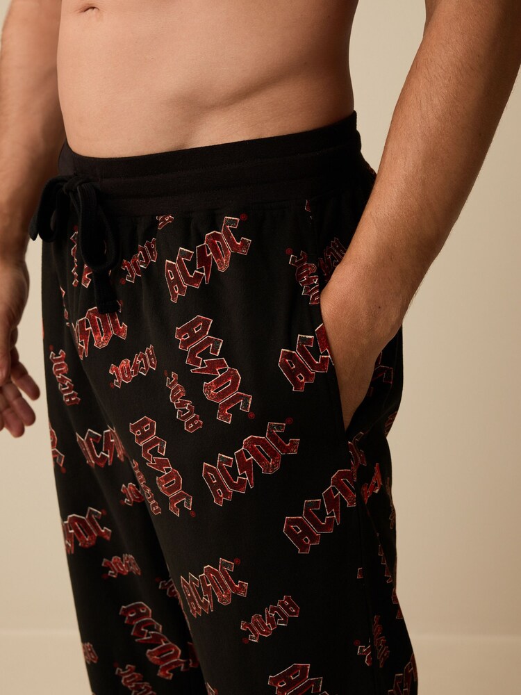 ACDC Black License Motionflex Cosy Pyjamas Bottoms - Image 4 of 8