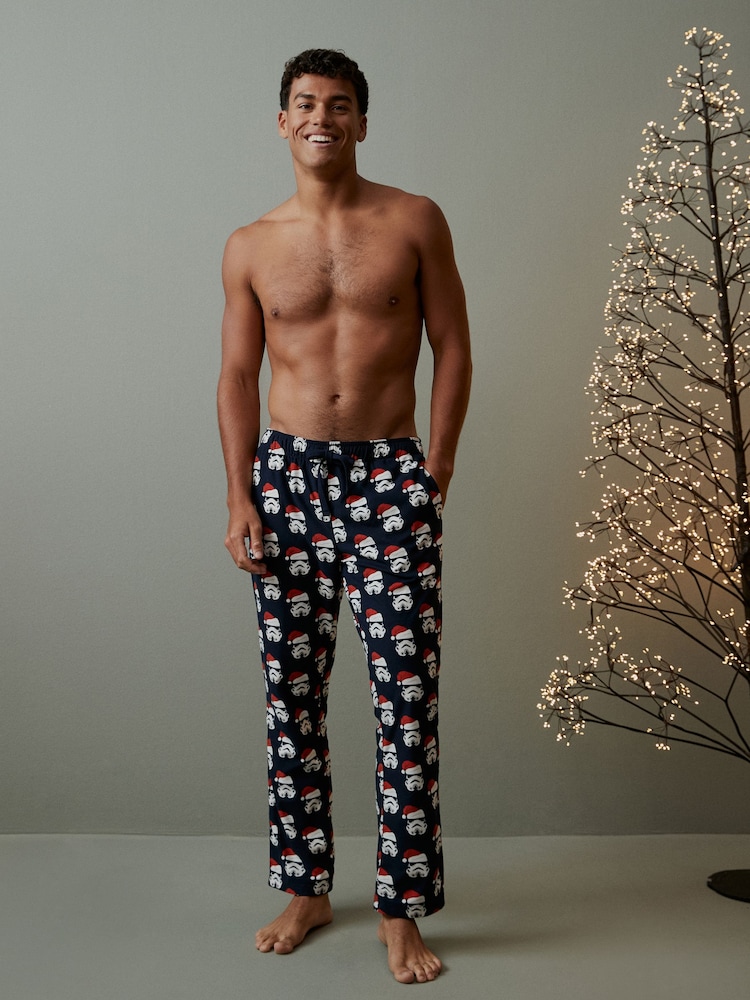 Star Wars Christmas Navy License Motionflex Cosy Pyjamas Bottoms - Image 2 of 8
