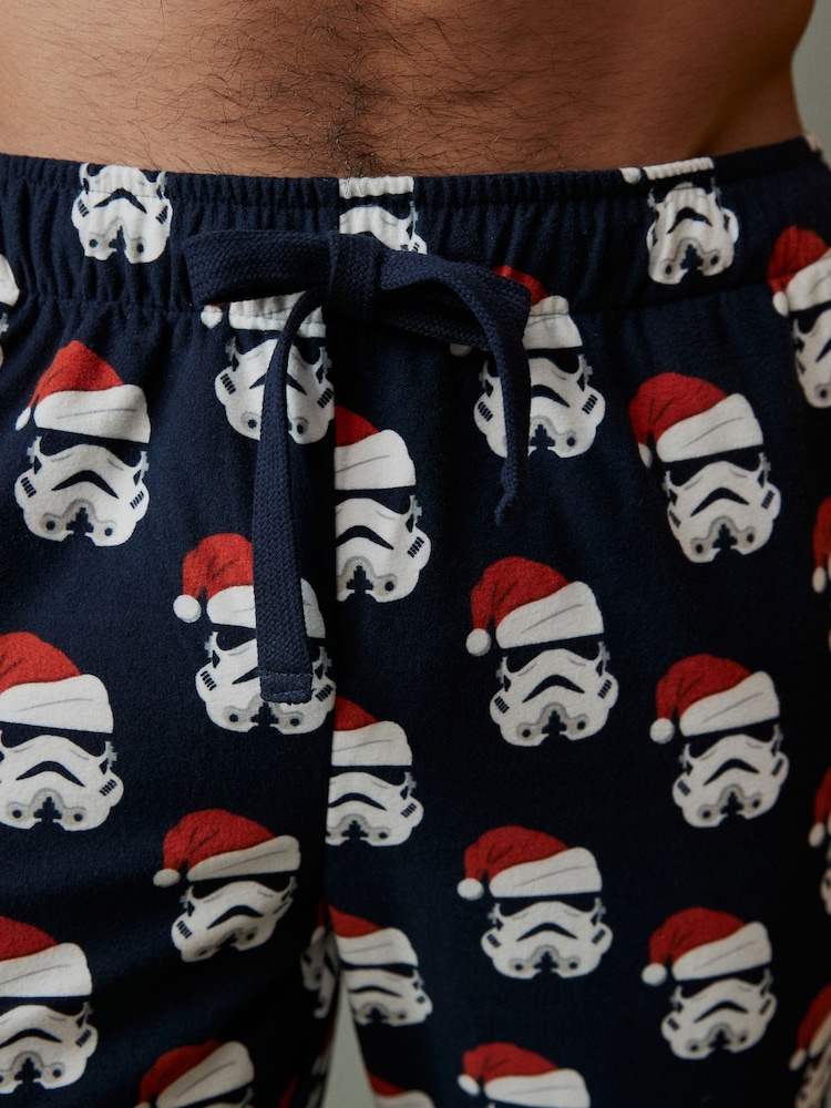 Star Wars Christmas Navy License Motionflex Cosy Pyjamas Bottoms - Image 4 of 8