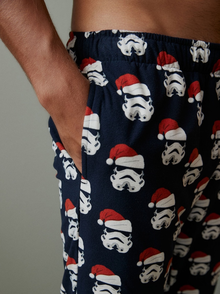 Star Wars Christmas Navy License Motionflex Cosy Pyjamas Bottoms - Image 5 of 8