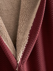Red Borg Lined Hooded Dressing Gown - Image 7 of 7
