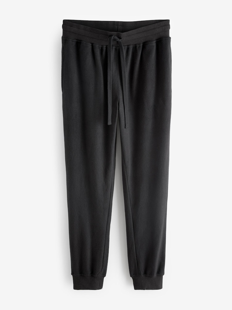 Black Thermal Fleece Cuffed Pyjama Bottoms - Image 6 of 6