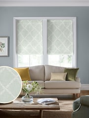 Laura Ashley Blue Pennorth Made to Measure Roman Blinds - Image 1 of 6