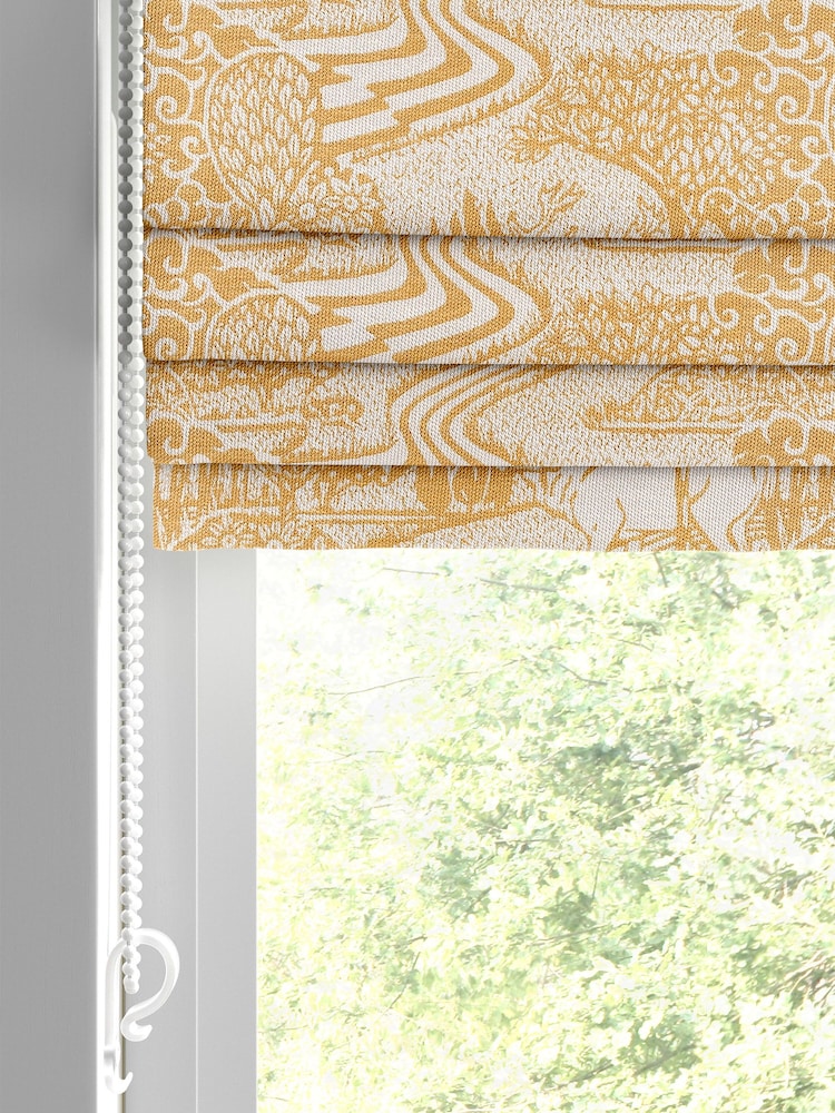 Laura Ashley Yellow Trecastle Made to Measure Roman Blinds - Image 2 of 6