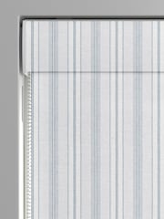 Laura Ashley Grey 100% Cotton Suffolk Stripe Made to Measure Roman Blinds - Image 3 of 6