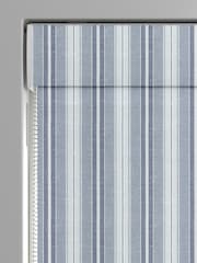 Laura Ashley Blue 100% Cotton Suffolk Stripe Made to Measure Roman Blinds - Image 3 of 6