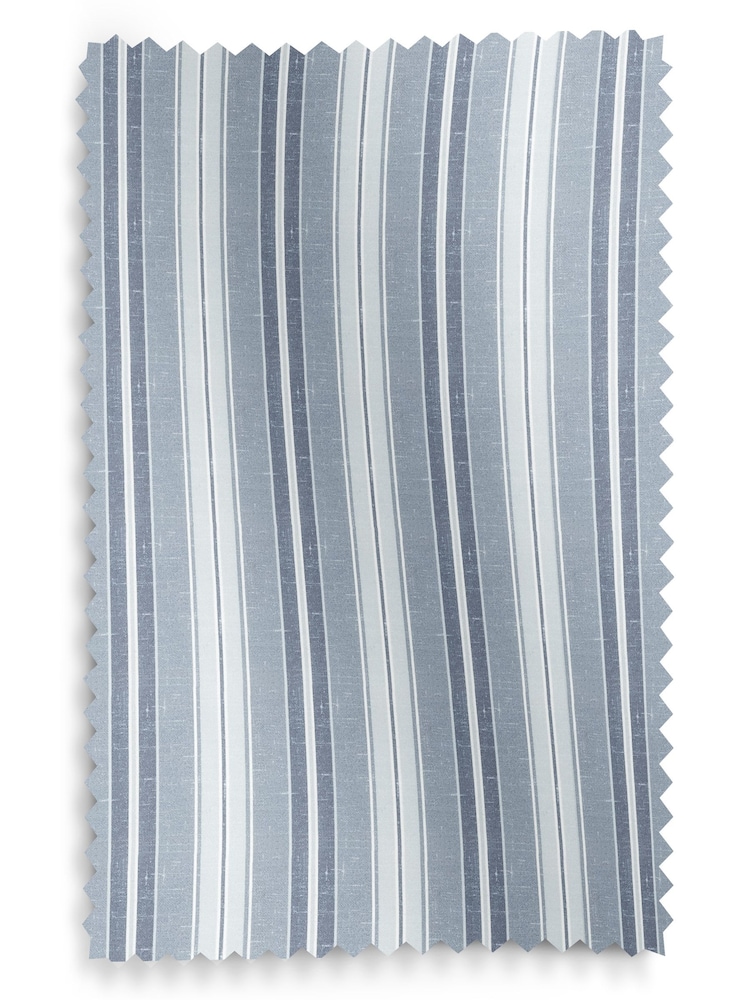Laura Ashley Blue 100% Cotton Suffolk Stripe Made to Measure Roman Blinds - Image 5 of 5