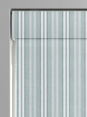 Laura Ashley Green 100% Cotton Suffolk Stripe Made to Measure Roman Blinds - Image 3 of 6