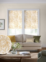 Laura Ashley Yellow 100% Cotton Picardie Made to Measure Roman Blinds - Image 1 of 6