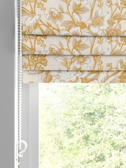 Laura Ashley Yellow 100% Cotton Picardie Made to Measure Roman Blinds - Image 2 of 6