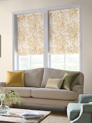 Laura Ashley Yellow 100% Cotton Picardie Made to Measure Roman Blinds - Image 5 of 6