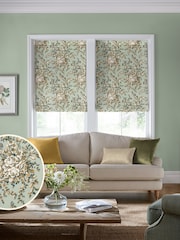 Laura Ashley Orange 100% Cotton Picardie Made to Measure Roman Blinds - Image 1 of 6