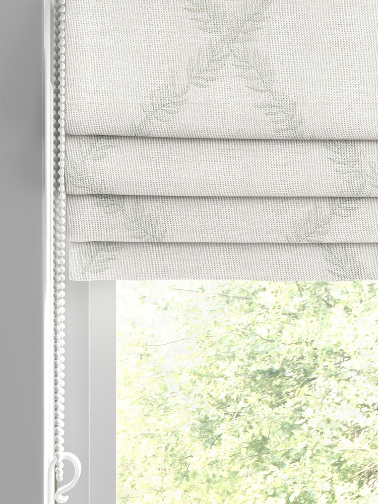 Laura Ashley Green Pennorth Made to Measure Roman Blinds - Image 2 of 6