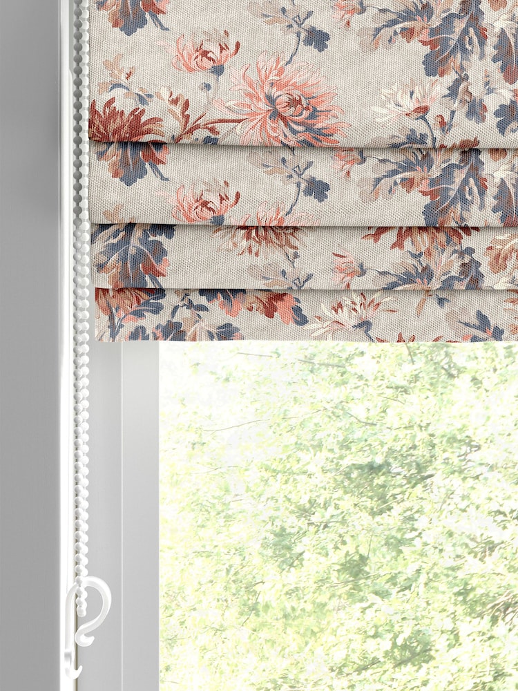 Laura Ashley Red 100% Cotton Maryam Made to Measure Roman Blinds - Image 2 of 6