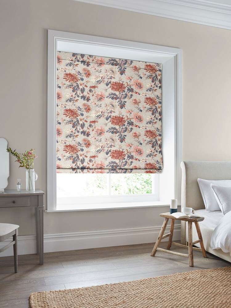 Laura Ashley Red 100% Cotton Maryam Made to Measure Roman Blinds - Image 5 of 5