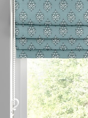 Laura Ashley Blue 100% Cotton Gower Made to Measure Roman Blinds - Image 2 of 6