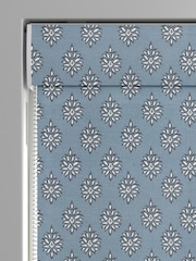 Laura Ashley Blue 100% Cotton Gower Made to Measure Roman Blinds - Image 3 of 6