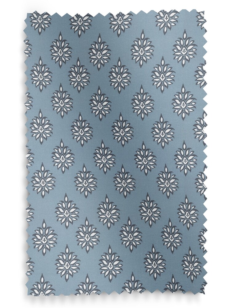 Laura Ashley Blue 100% Cotton Gower Made to Measure Roman Blinds - Image 5 of 5