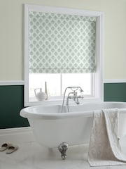 Laura Ashley Green 100% Cotton Gower Made to Measure Roman Blinds - Image 1 of 6