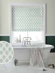 Laura Ashley Green 100% Cotton Gower Made to Measure Roman Blinds - Image 5 of 6
