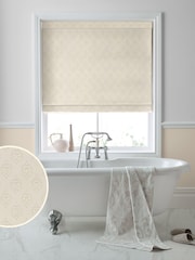 Laura Ashley Grey 100% Cotton Gower Made to Measure Roman Blinds - Image 1 of 6