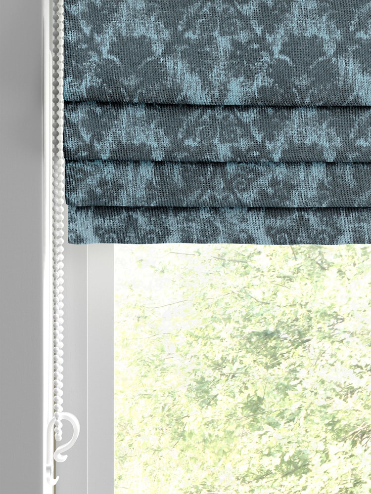 Laura Ashley Blue Forden Made to Measure Roman Blinds - Image 2 of 6