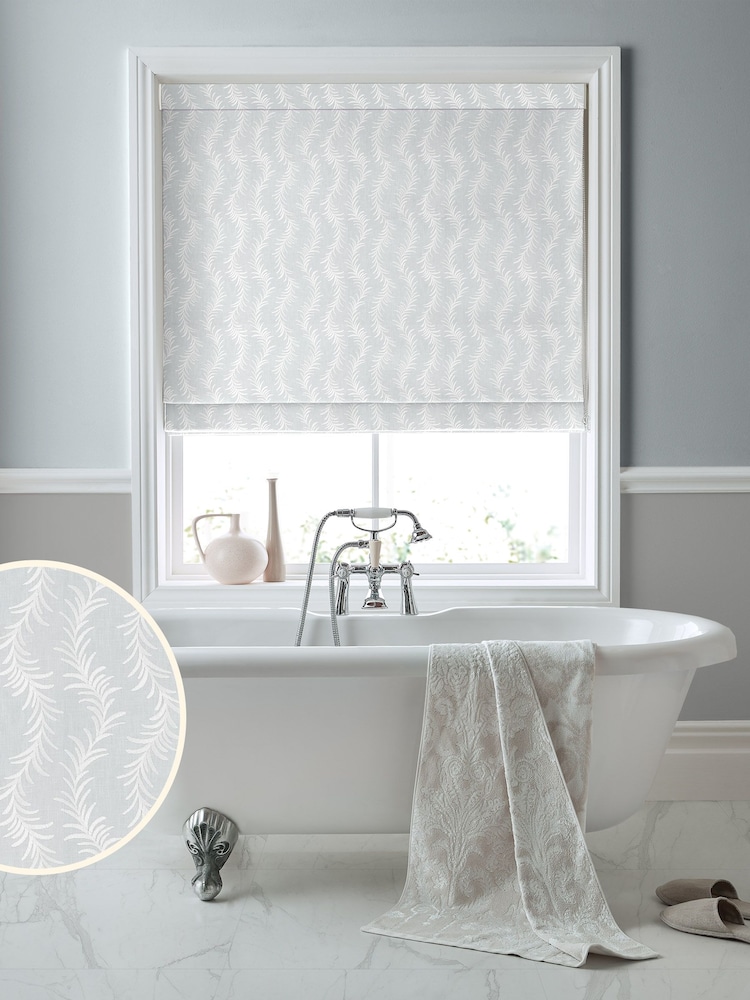 Laura Ashley White Dee Made to Measure Roman Blinds - Image 1 of 6