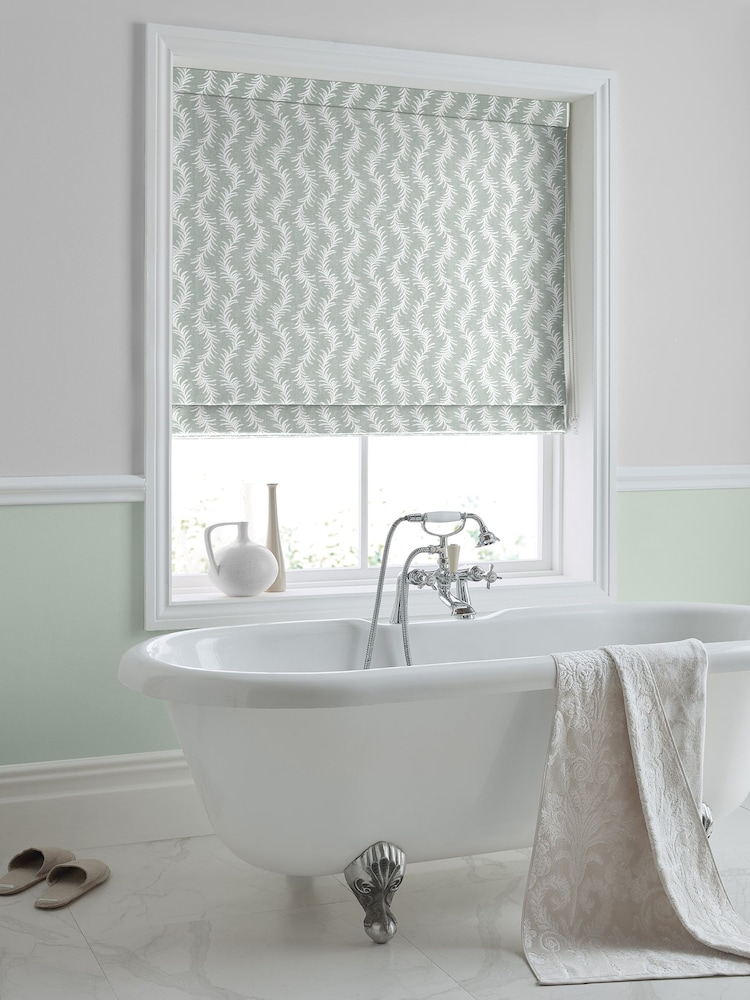 Laura Ashley Green Dee Made to Measure Roman Blinds - Image 1 of 6