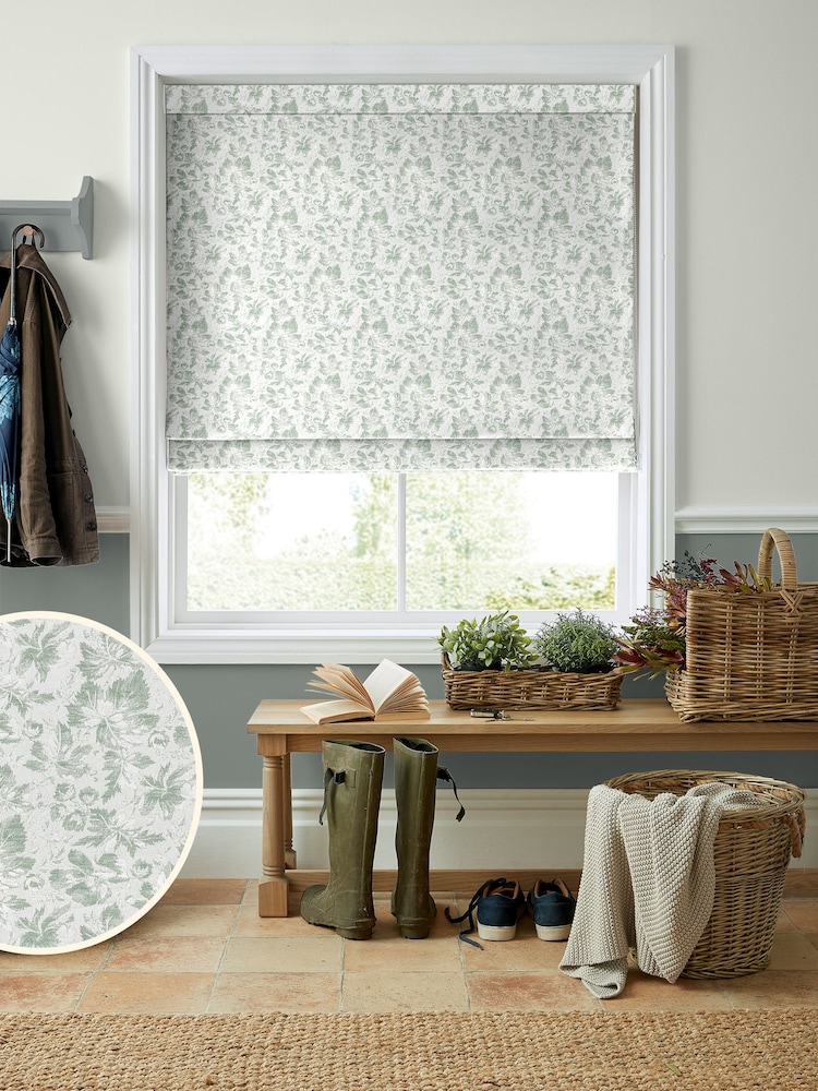 Laura Ashley Blue Churchstroke Made to Measure Roman Blinds - Image 1 of 6