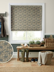 Laura Ashley Green Burnham Woven Made to Measure Roman Blinds - Image 1 of 6
