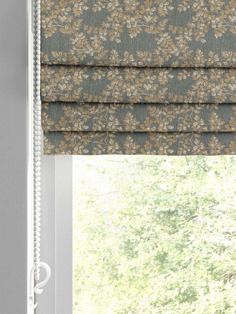 Laura Ashley Green Burnham Woven Made to Measure Roman Blinds - Image 2 of 6