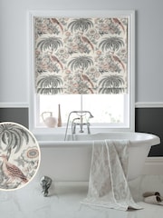 Laura Ashley Grey 100% Cotton Burdett Made to Measure Roman Blinds - Image 1 of 6
