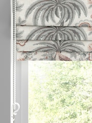 Laura Ashley Grey 100% Cotton Burdett Made to Measure Roman Blinds - Image 2 of 6