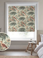 Laura Ashley Green 100% Cotton Burdett Made to Measure Roman Blinds - Image 1 of 6