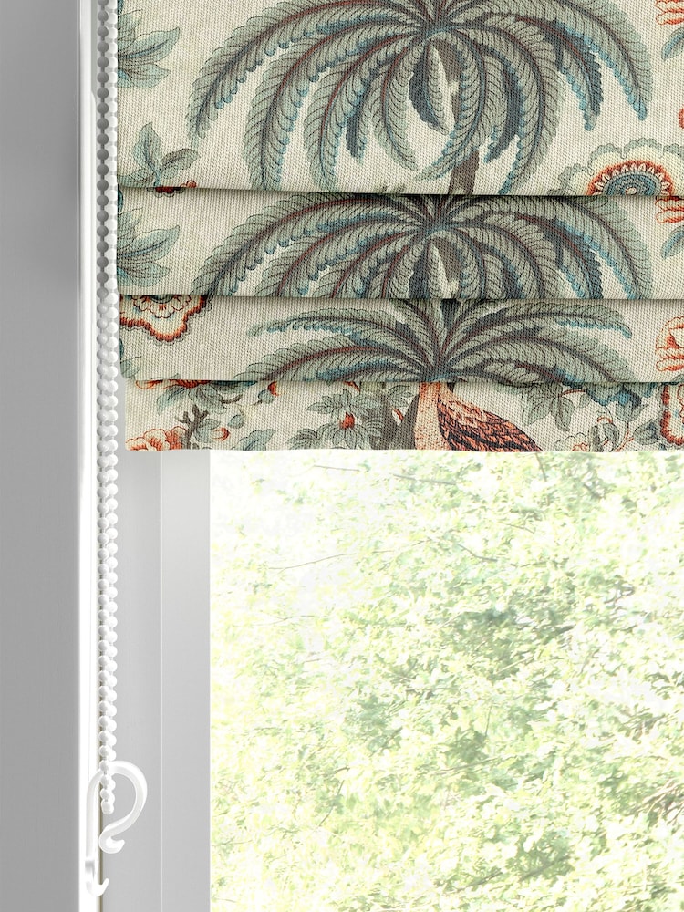 Laura Ashley Green 100% Cotton Burdett Made to Measure Roman Blinds - Image 2 of 6
