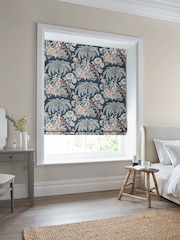 Laura Ashley Blue 100% Cotton Burdett Made to Measure Roman Blinds - Image 5 of 6