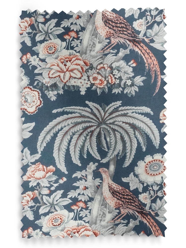 Laura Ashley Blue 100% Cotton Burdett Made to Measure Roman Blinds - Image 5 of 5