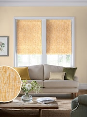Laura Ashley Yellow Ambrose Made to Measure Roman Blinds - Image 1 of 6